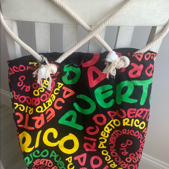 Puerto Rico Tote Bag w Zipper - Picture 5 of 7